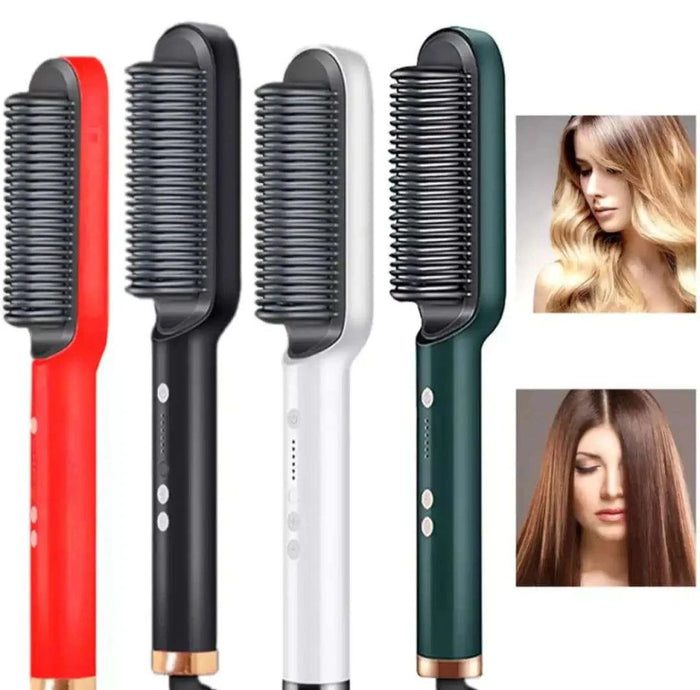 Brush Hair Straightener Brush For Girls Comb Style / Hair Styling Hair Comb Brush with Temperature Adjustment 130 °C to 200°C OG28